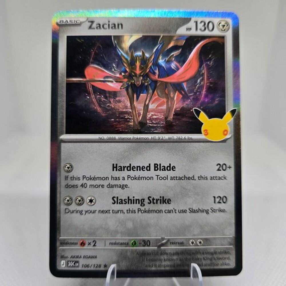Zacian #106 Pokemon 30th Celebration